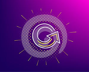 Reload arrow line icon. Update Arrowhead. Vector