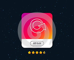 Reload arrow line icon. Update Arrowhead. Vector