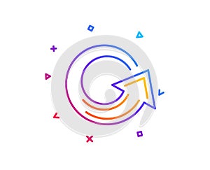 Reload arrow line icon. Update Arrowhead. Vector