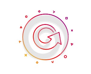 Reload arrow line icon. Update Arrowhead. Vector