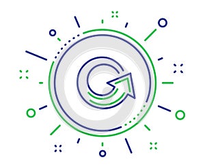 Reload arrow line icon. Update Arrowhead. Vector