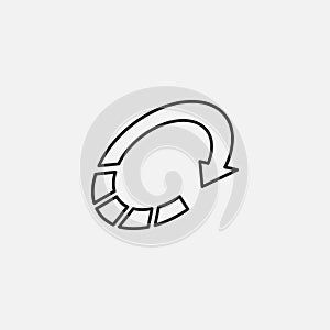 Reload buttonline in Thin line black color. flat simple vector symbols illustration photo