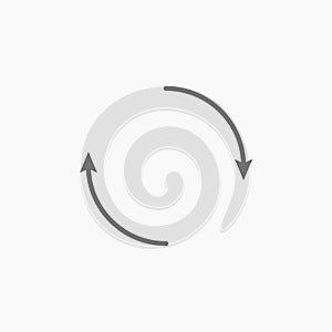 Reload buttonline in Thin line black color. flat simple vector symbols illustration photo