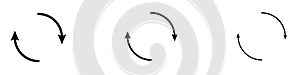 Reload buttonline in Thin line black color. flat simple vector symbols illustration photo