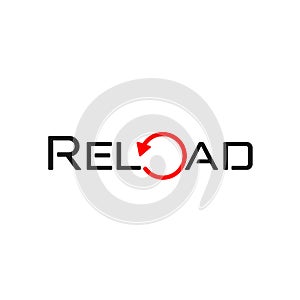Reload Flat Icon. Simple Web Sign Of Reload Page. Vector Illustrated Symbol