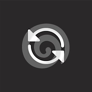 reload icon. Filled reload icon for website design and mobile, app development. reload icon from filled basic ui collection