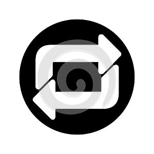 Reload icon vector. Reset illustration sign. update symbol or logo.