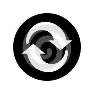 Reload icon vector. Reset illustration sign. update symbol or logo.