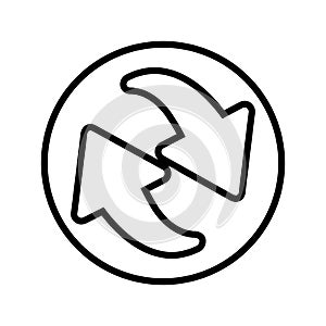 Reload icon vector. Reset illustration sign. update symbol or logo.