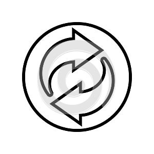 Reload icon vector. Reset illustration sign. update symbol or logo.