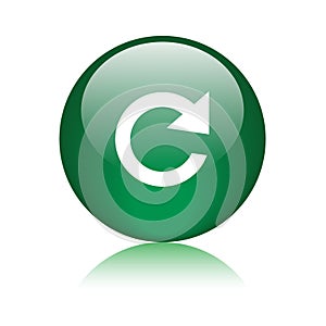 Reload icon web button green
