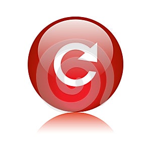 Reload icon web button red