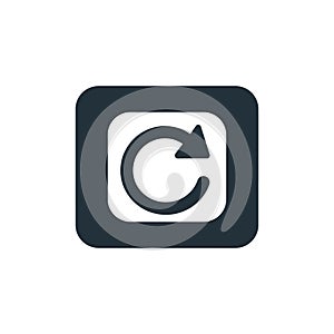 Reload or refresh square button icon vector illustration for web and mobile app