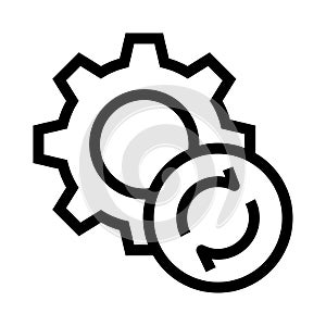 Reload Setting vector line icon