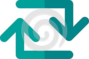 Reloading internet website page button icon vector