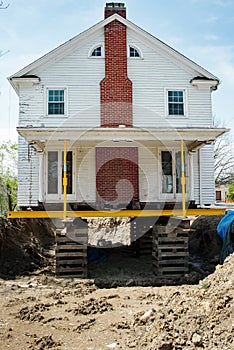 Relocated House on Supports