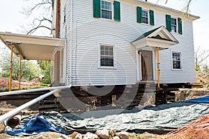 Relocated House on Wood Skids