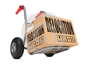 Relocation - Cardboard Box on Hand Truck.