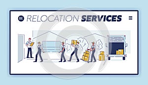 Relocation, Professional Delivery Company Loader Service and Moving to New House Website Landing Page