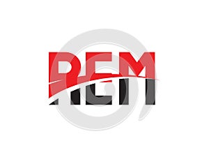 REM Letter Initial Logo Design Vector Illustration