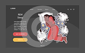 REM or rapid eye movement sleep cycle or stage dark or night mode