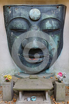 The remain of Ueno Daibutsu at Ueno Park