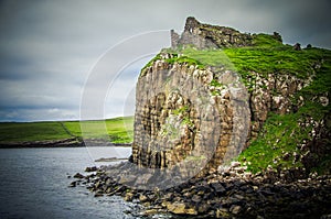 The remainds of Duntulm Castle on Isle of Skye in Scotland