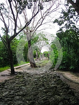 A remaining mayan ruin at San Gervasio