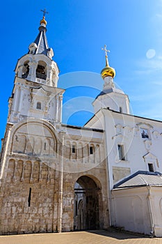 Remaining part of the Prince`s palace of Andrey Bogolyubsky and Church of the Nativity of the Holy Virgin in Bogolyubovo convent