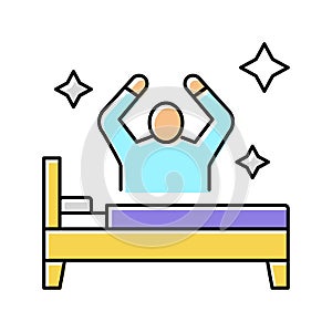 remaining passively awake color icon vector illustration photo