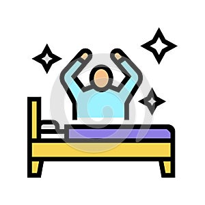 remaining passively awake color icon vector illustration photo