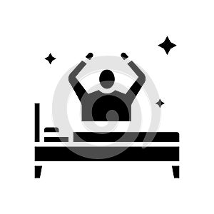 remaining passively awake glyph icon vector illustration photo