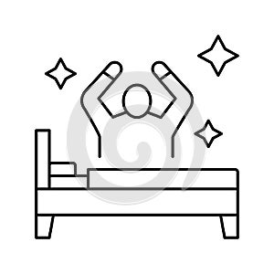 remaining passively awake line icon vector illustration photo