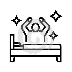 remaining passively awake line icon vector illustration photo