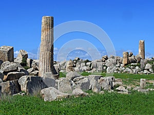 Remaining rubble of Temple G and Temple E, Selinunte, Sicily, Italy
