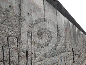 A remaining segment of the Berlin Wall in Berlin, Germany