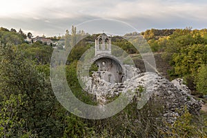 Remains of the abbey of Notre Dame la Brune near Aleyrac in DrÃ´me provenÃ§ale