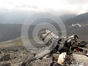 The remains of the aircraft photo