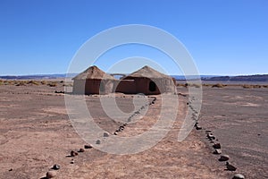 Remains of Aldea de Tulor, the ancient settlement in Antofagasta region, Chile photo