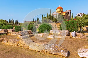 Remains of ancient Kerameikos of Athens, Greece