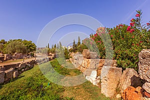 Remains of ancient Kerameikos of Athens, Greece