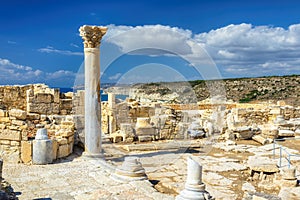 The remains of an ancient and magnificent greek temple on Cyprus