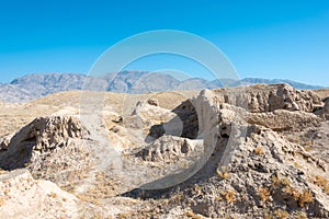 Remains of Ancient Panjakent. a famous Historic site in Panjakent, Tajikistan