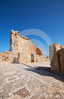 The remains of the ancient Roman House of Theseus. Paphos Archaeological Park. Cyprus