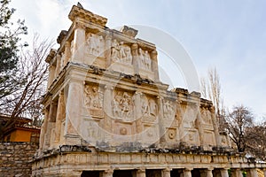 Remains of antique temple Sebasteion in Aphrodisias, Turkey photo