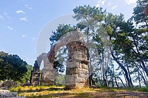 Remains of aquaeduct in ancient Lycian city Faselis