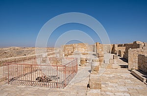 Remains of Avdat or Abdah and Ovdat and Obodat, ruined Nabataean city in the Negev desert