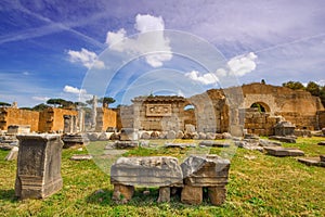 The remains of Basilica Fulvia at the Roman Forum