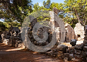 Remains of bath complex in Lycian city Faselis
