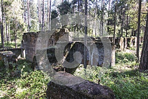 The remains of the Bibiela - Pasieki mine, which was sunk in 1917